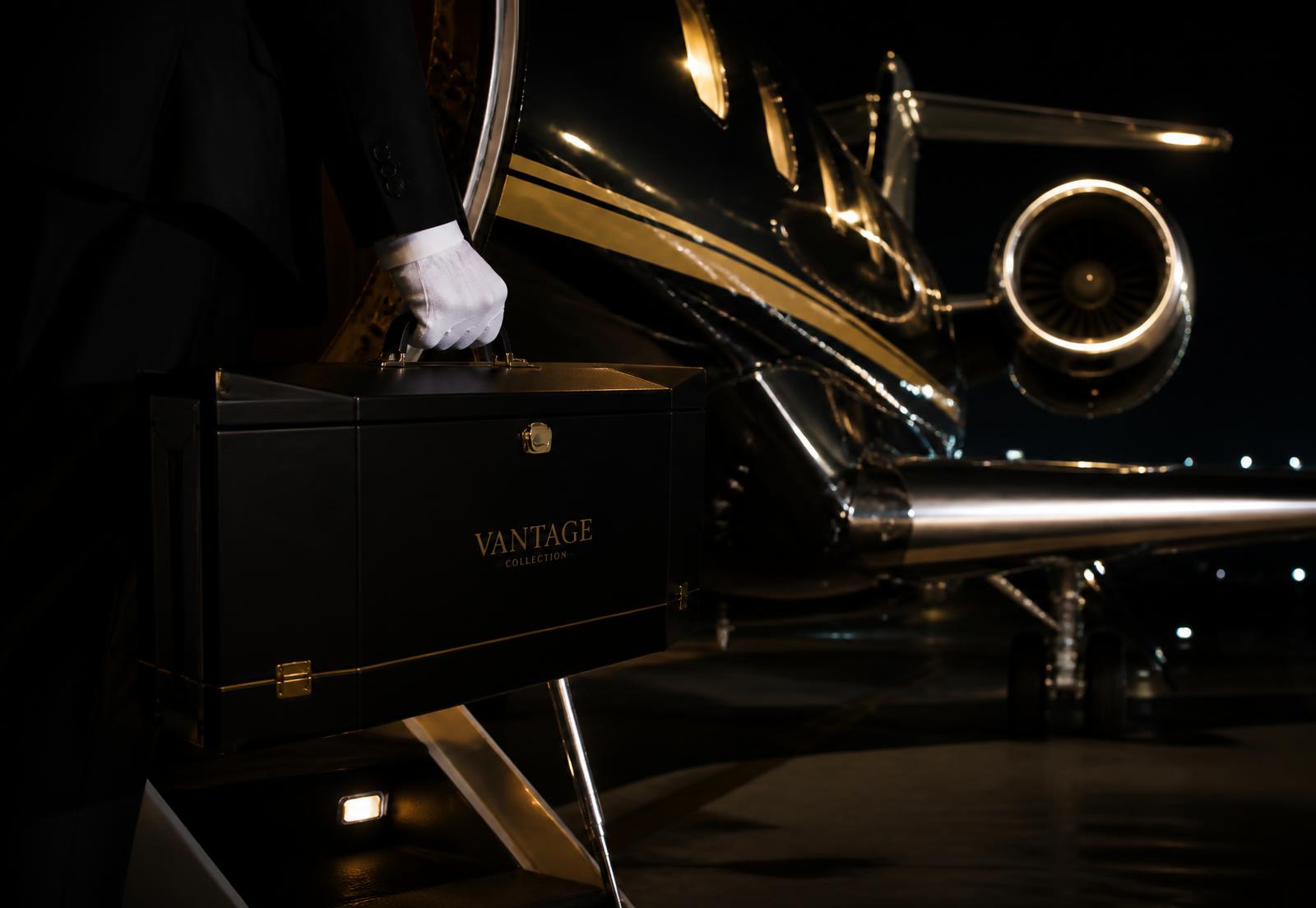 White-glove delivery of luxury luggage by private aircraft